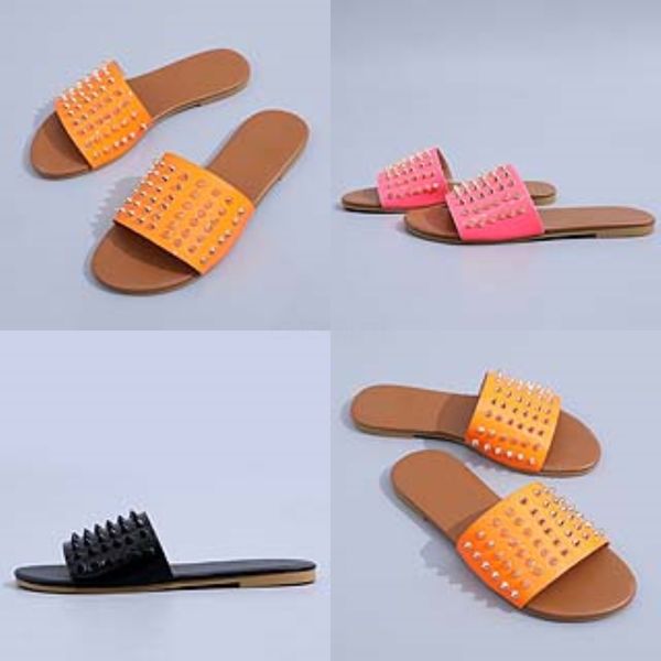 

rivet тапочки женщина мулы ig качество sexy ladies слайды остроконечных toe госпредприятия женщина fasion dener плоских тапочки весна 2020 c, Black