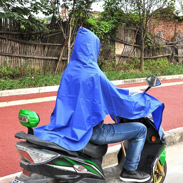

anhfz non-disposable thickened electric vehicle motorcycle raincoat men's and women's oxford cloth single poncho motorcycle bicycl, Red;brown