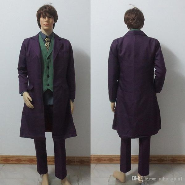 

new bat the dark knight joker costume bat and man joker suit outfits classic halloween cosplay movie hero costume, Black;red