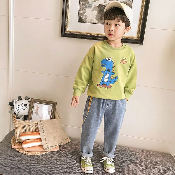 

autumn new korean jeans wear style children's clothing children's huang biao jeans 2020 autumn boy's pants fashion style, Blue