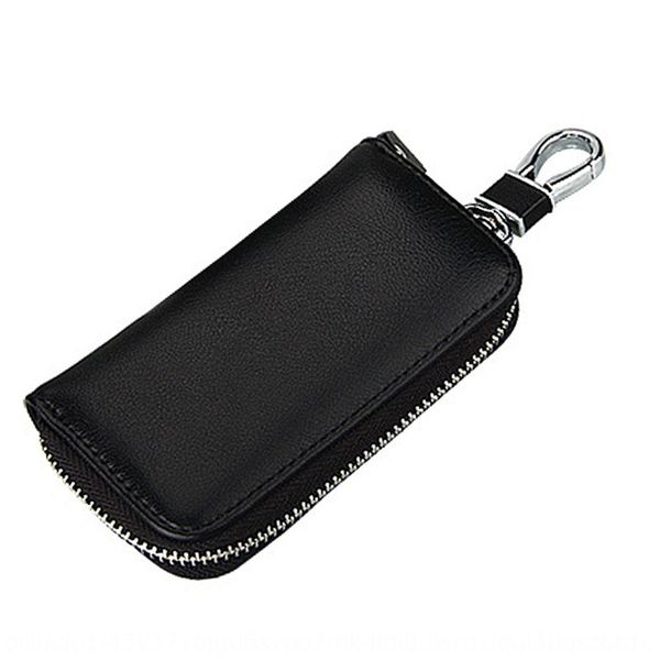

car chain cover case genuine leather men's car key case business multi-function zipper key chain