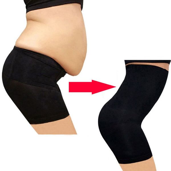 

new seamless control panties women high waist slimming plus size tummy underwear body shaper, Black;white