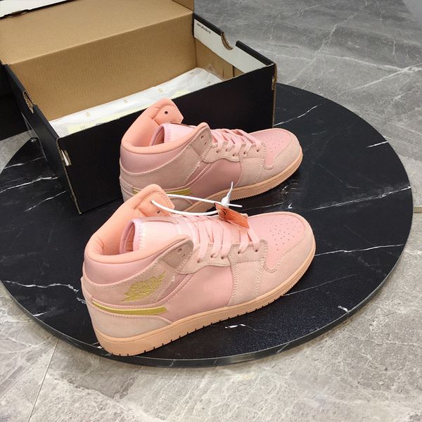 

designer womens casual shoes luxury yellow pink middle gang suede jagged bottom mesh round head sneakers with box size 35-46, Black