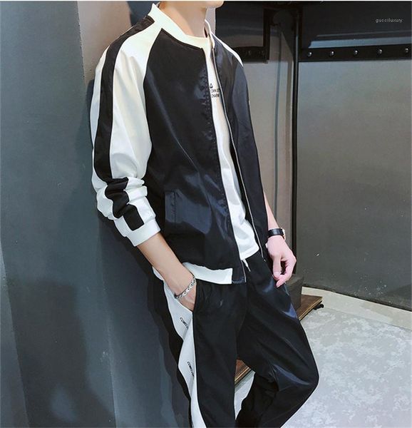 

autumn casual clothes mens designer tracksuits street sports styles 2pcs sets spring, Gray