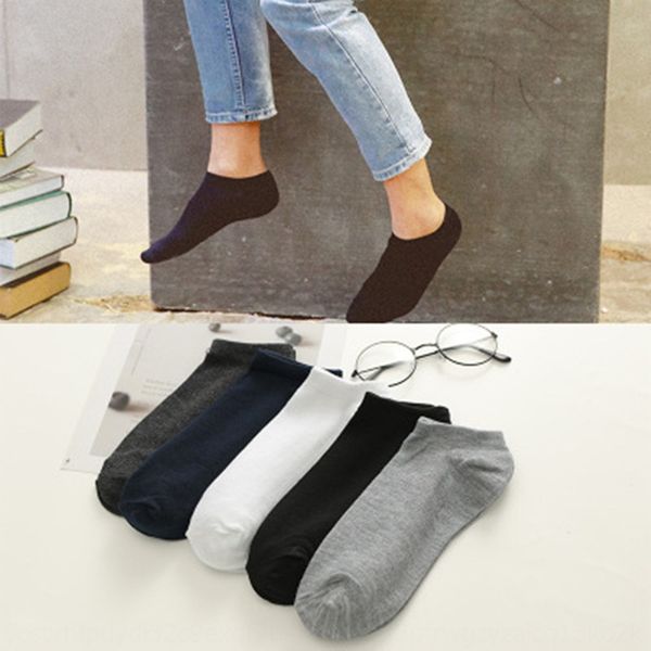 

2020 new men's boat cotton spring deodorant sweat absorbent thin cotton invisible boat socks tide socks, Black