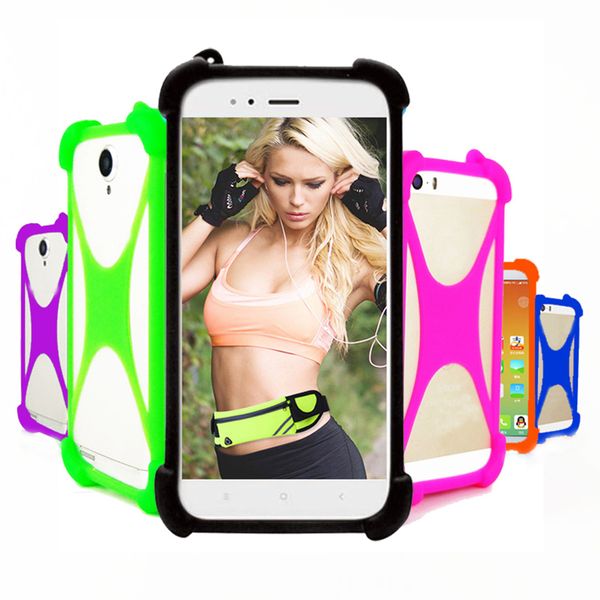 

case for digma hit q401 3g universal silicone elastic bumper cell phone cover case for digma linx alfa atom joy 3g phone cases
