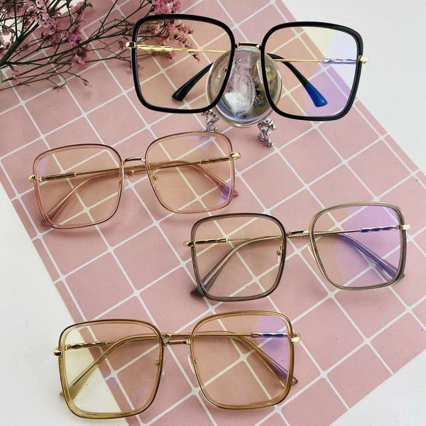 

2020 new full frame blue-proof glasses finished men's and women's radiation-proof blue-ray plain glasses, Silver