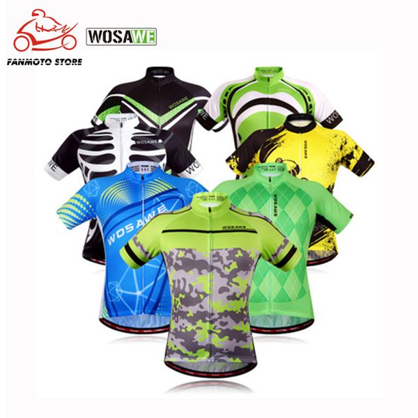 

wosawe summer mountain road bike short-sleeved motorcycle t-shirts quick-drying breathable cycling sportswear