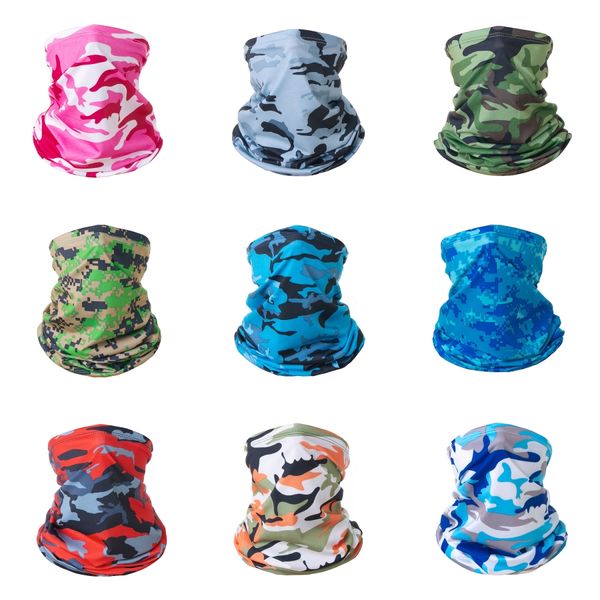 

eu3hj seamless bandana mask shield mask headband visor neckwarmer bandana cycling outdoor face fishing riding camouflage cycling scarfs#839, Black