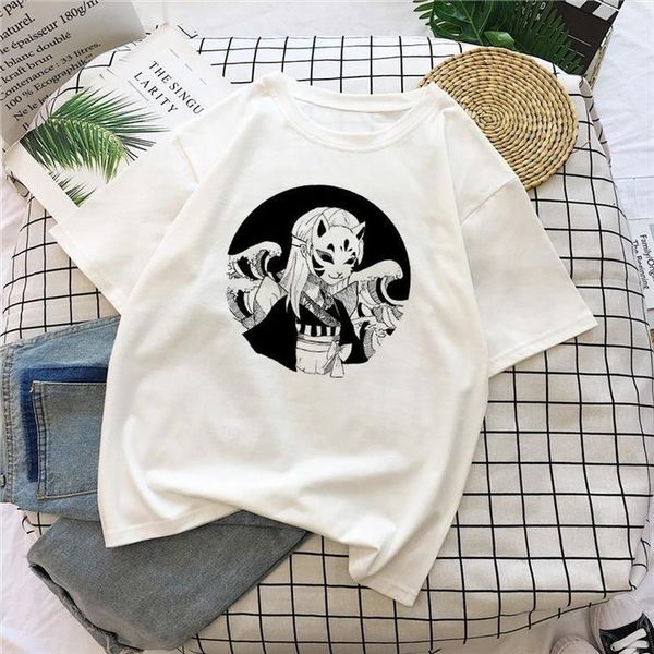 

vintage new tees summer japanese print letters casual harajuku spoof loose ulzzang punk horror female cartoon ins t shirt, White