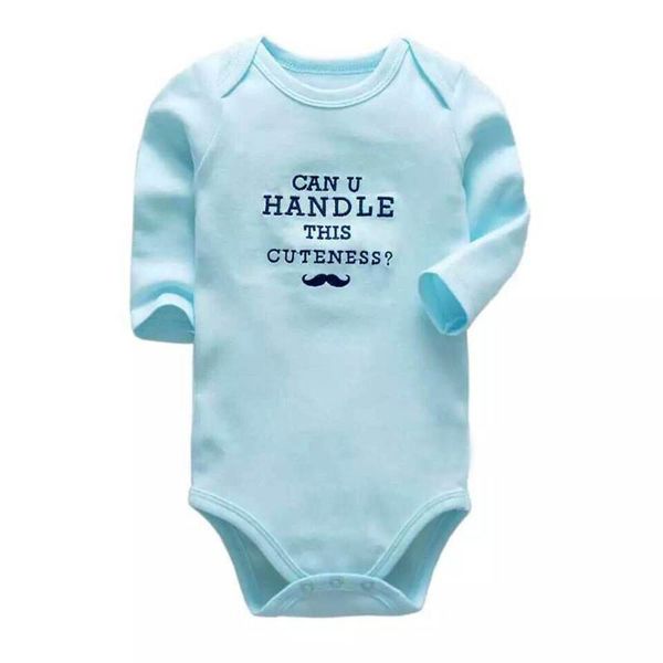 

baby bodysuit newborn babies clothes long sleeve 3 6 9 12 18 24 months baby clothing, Blue