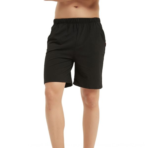 

летние мужские дома девять девять шорты пят свободные пижамы мужские хлопок обрезанные брюки средние брюки большого размера шорты летом, Black;brown