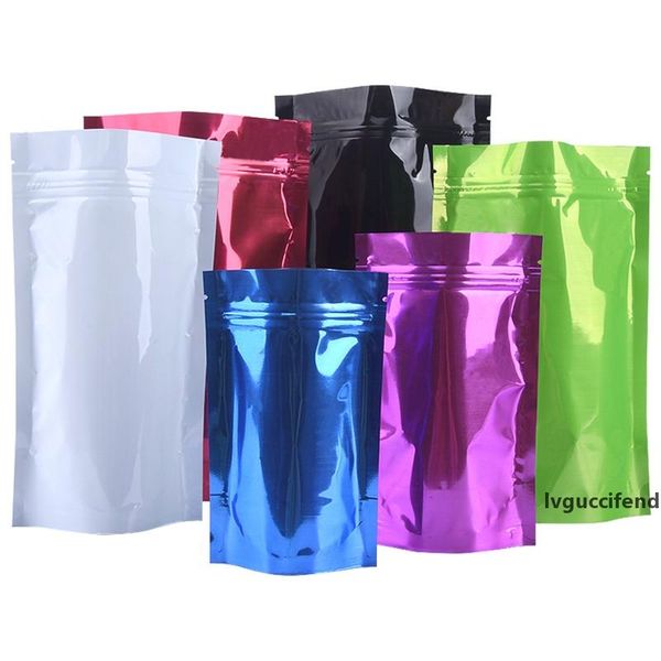 

colored stand up self sealing pouches aluminum foil standing pouches,food storage stand up bags wholesale lx2358