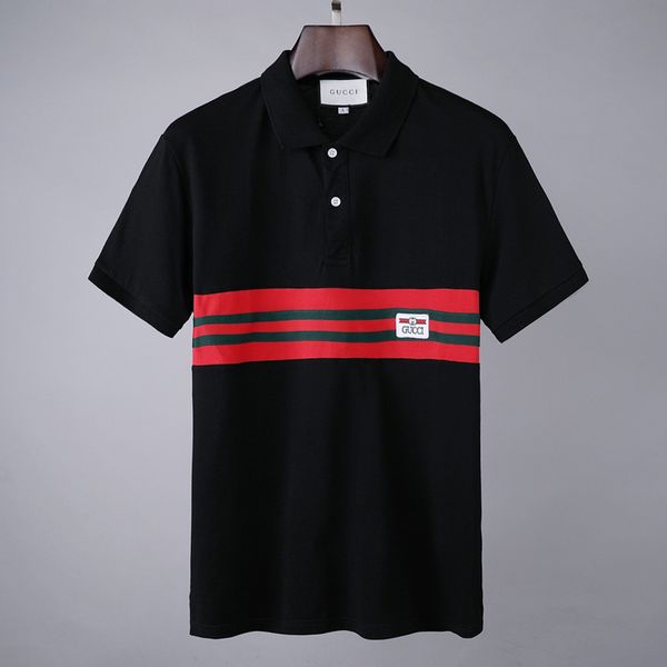 

mens designer polo t shirts mens polo homme summer polos shirt embroidery polos t shirts high street trend shirt tee -3xl n88, Gray