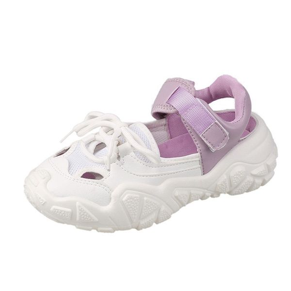 

white ugly platform sports sandals woman wild hollow breathable cute fashion daddy shoes tide female casual shoes sandal 2020, Black
