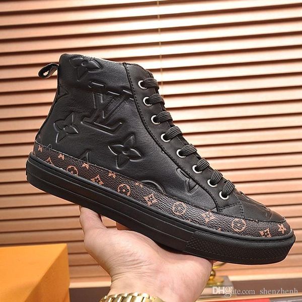 

stellar sneaker boot men 's shoes scarpe da uomo di lusso outdoor walking footwears lightweight lace -up luxury men shoes, Black