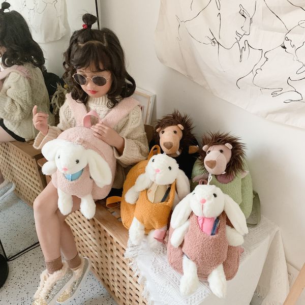 

6a3al new children's small school backpackearly education backpack 1-2 years old baby small backpack plush toy cartoon bag early educat