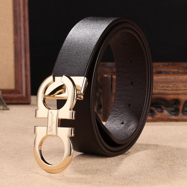

belts for mens belts fashion belt plaid leather business belts flower big gold silver buckle quality, Black;brown