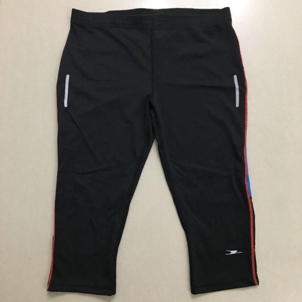 

cm04 men running pants compression tight sports pants spliced mesh refrective fitness leggings training trousers tights jogger, Black;blue