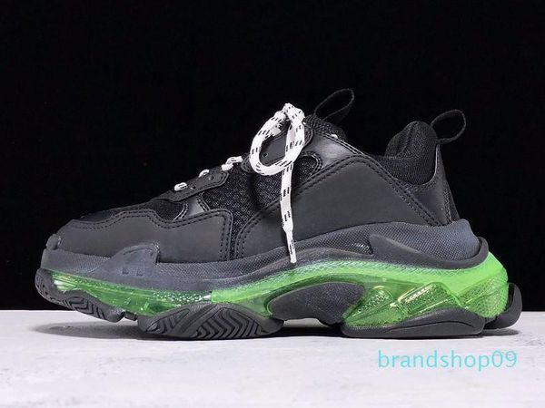 

luxury designer casual shoes mens sneakers trainers crystal bottom triple s clear sole party chaussures de sport platform shoe paris dde42