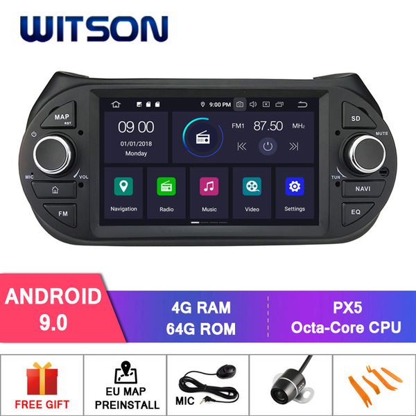 

witson android 9.0 ips hd screen for deckless fiorino multimedia player car 4gb +64gb flash car dvd