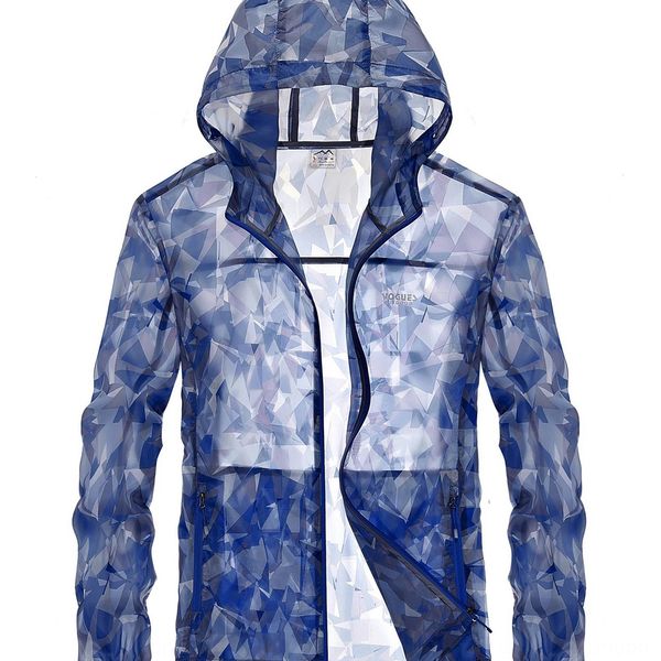 

0o9cp men's casual sunscreen leather windbreaker leather skin coat summer new youth thin floral camouflage sunscreen clothing loose ski, Gray;blue