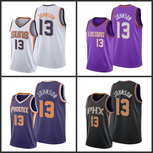 

phoenix suns cameron johnson men city basketball jersey, Black
