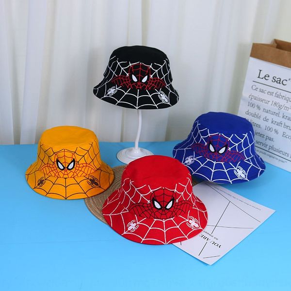 

uzzs1 children's summer fisherman's thorn boy and girl's cartoon spider-man sun-proof kindergarten children's fisherman, Yellow
