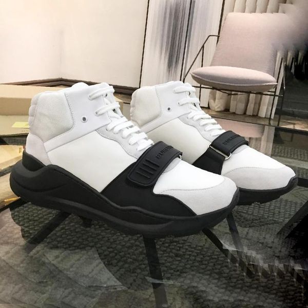 

comfortable men boots autumn and winter fashion shoes vintage check cotton sneakers herren sportschuhe casual luxury lace -up men shoes, Black