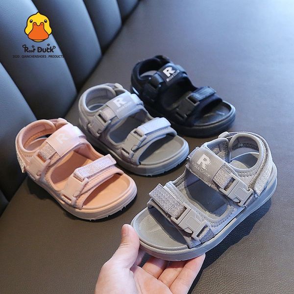 

children's handmade and 2020 new handmade boys sandals fashionable soft bottom comfortable sandals, Black;red