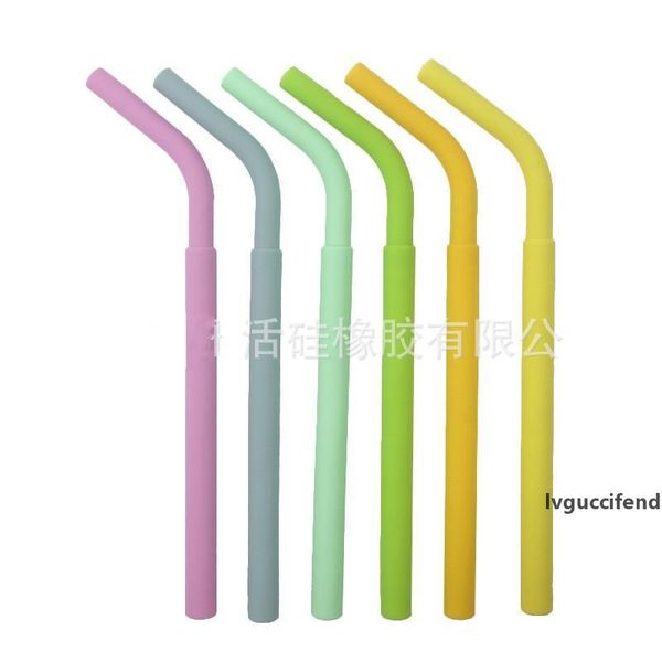 

6pcs/lot environmental silicone drinking bent straw food grade for juice milk tea drinking 2 in 1 easy to clean party straws