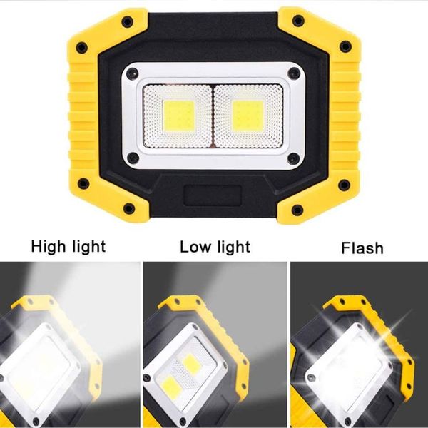 

led portable spotlight super bright led work light rechargeable for outdoor camping hunting lampe usb charging