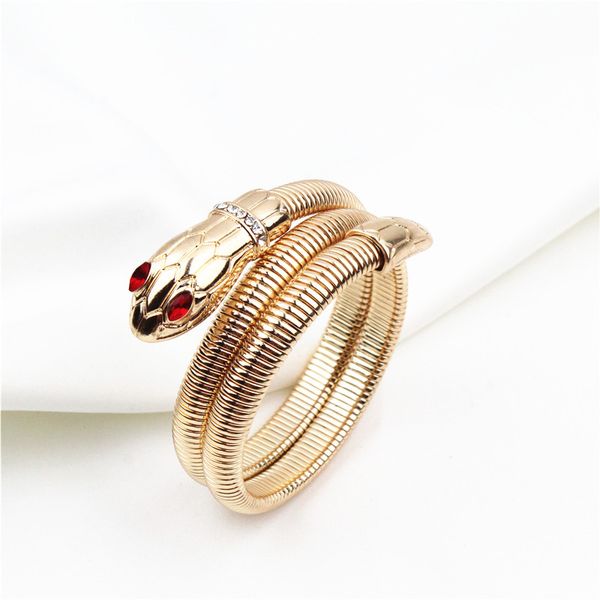 

snakelike exaggerated punk wind trendy temperament modern female bracelet, Black