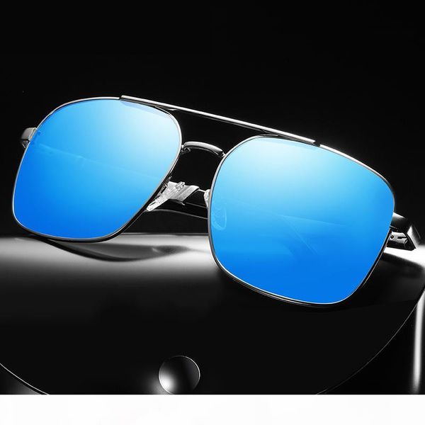 

2020 fashion cool square style polarized driving sunglasses men vintage two dots brand designer sun glasses, White;black