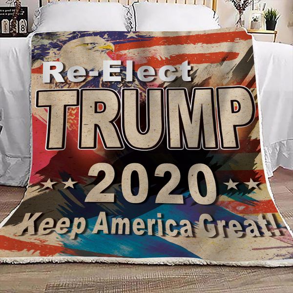 

130 * 150см площадь пледы двойных слоев сгущают ковер президент trump 2020 хранить америку великой одеяло диван коврики одеяла обложка d7300