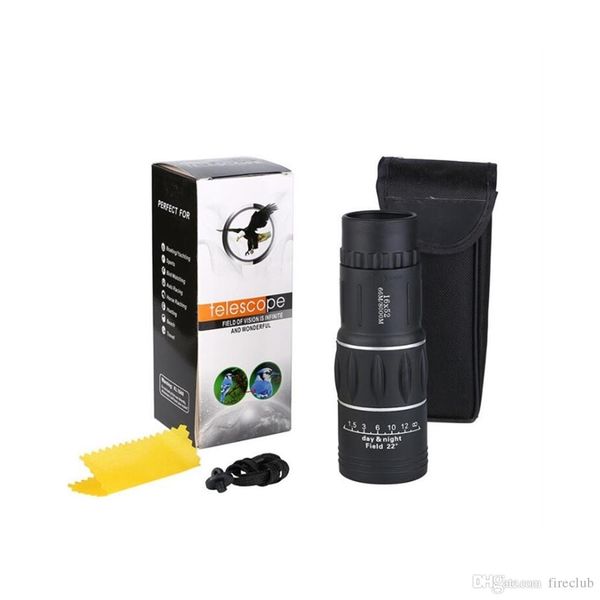 

fireclub new mini 16x52 monocular hd telescope telescope black focus optic lens travel monoculars