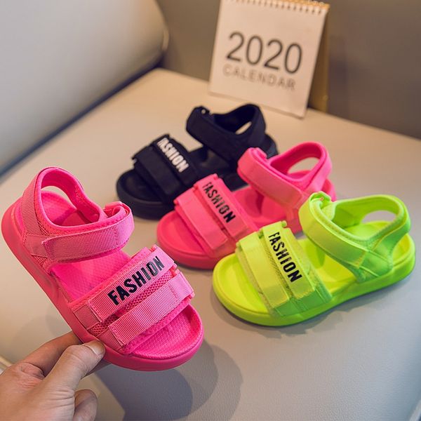 

children's s s als 2020 new boys' girls' sandals medium and big children and little princess soft bottom anti-skid girls&#039, Black;red