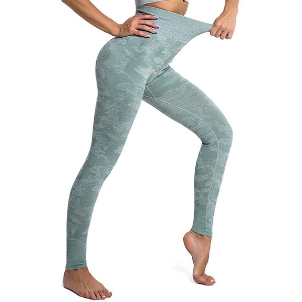 

new women camo seamless yoga pants high waist push up sport leggings stretch fit gym tights camouflage workout running pants, White;red