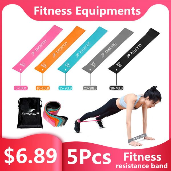 

resistance bands 5pcs training fitness gum exercise gym strength pilates sport rubber crossfit workout equipment