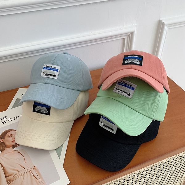

women's korean style fashionable small ins letter fashionable summer thin sunscreen baseball cap hat sunscreen hat baseball cap, Blue;gray