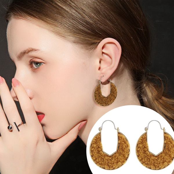 

match-right 2020 new big circle round hoop earrings for women fashion statement charm earrings party female jewelry sp1006, Golden;silver