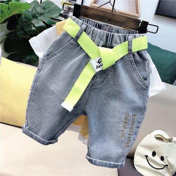 

wear 2020 summer new children's pants and jeans children's wear jeans boys' baby shorts korean all-match pants, Blue