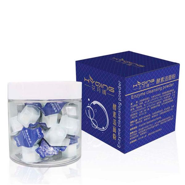 

32 capsules/box relieve soften cuticle tender and smooth skin exfoliating scrub oil-control moisturize shrink pores enzyme cleansing powder