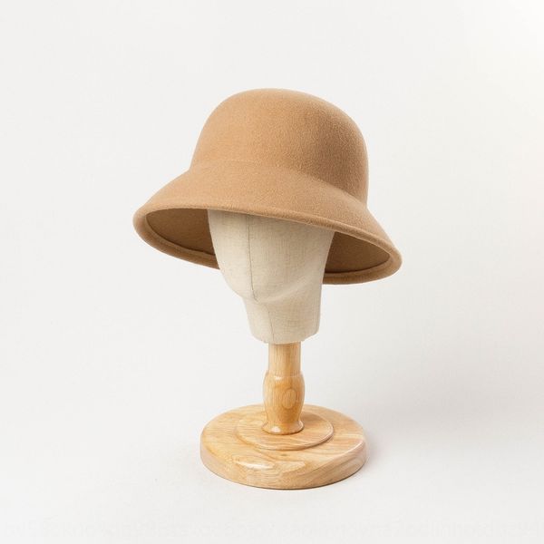 

korean style new fashion bucket bucket casual woolen children's fisherman hat wide eaves woolen felt basin hat hat, Blue;gray