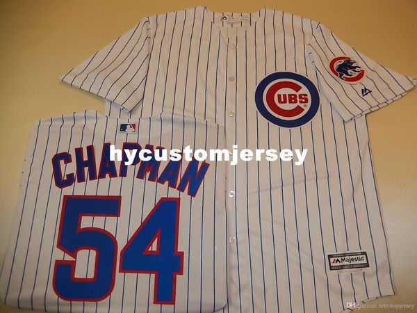 

custom chicago #54 aroldis chapmann cool base sewn baseball jersey w/patch new mens stitched jerseys big and tall size xs-6xl for sale, Gray