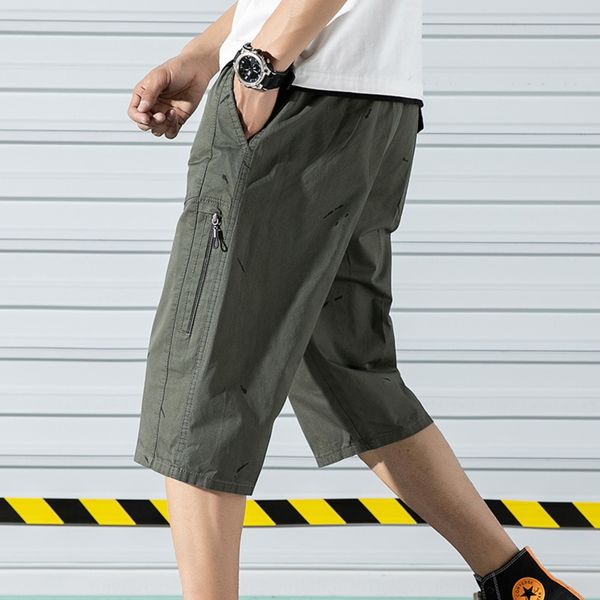 

nzs9y 2020 men's new summer cotton breathable comfortable sports casual lace-up multi-pocket shorts thin casual beach pants beach pants