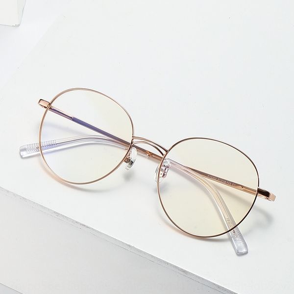 

new round frame myopia classic net red small face women's metal can be myopia glasses equipped with glasses student style, Silver