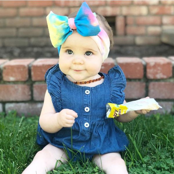 

7 inch big bow headbands print floral hair bows girls elastic turban head wraps kids knot hairband diy hair accessories, Slivery;white