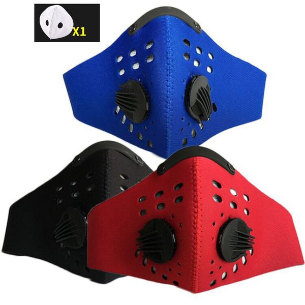 

men women non-woven filter dust-proof cycling face mask anti-pollution bicycle bike outdoor training maskface shield bike mask dhl hh9-3132