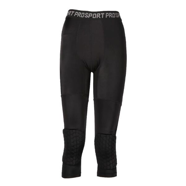 

crash pant tights knee pad sports honeycomb seven pants for men, Black;blue